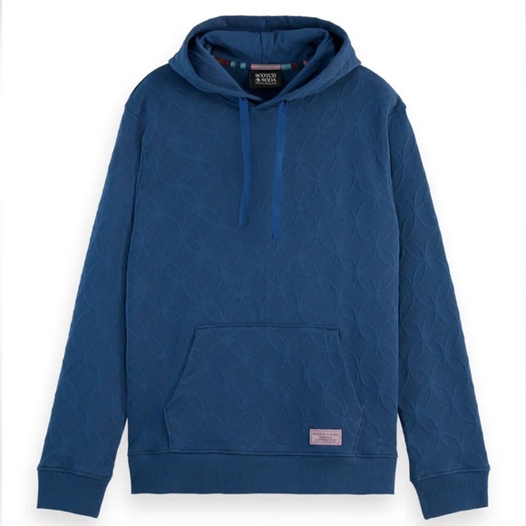 NWT SCOTCH & SODA JACQUARD TERRY HOODIE Sz M